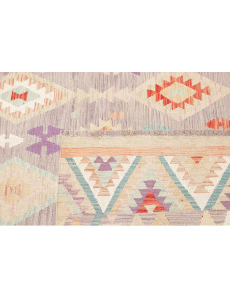 Rug Kilim Afghanistan 200x304 Muted Grey Pastel
