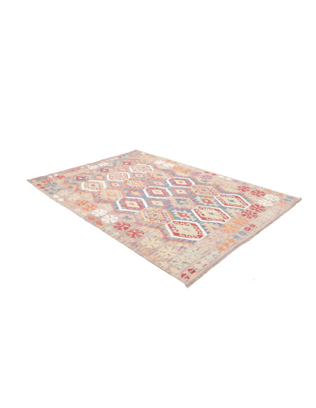 Rug Kilim Afghanistan 180x258 Lavender Grey Blu