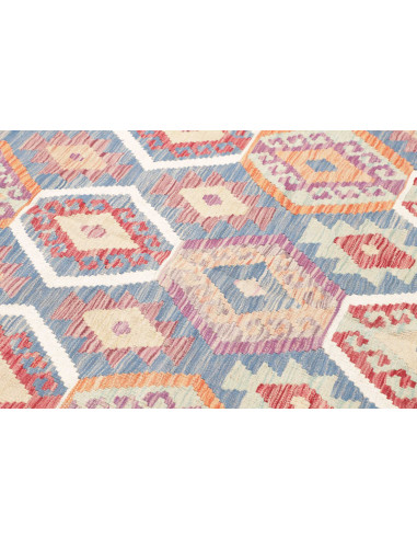 Rug Kilim Afghanistan 180x258 Lavender Grey Blu