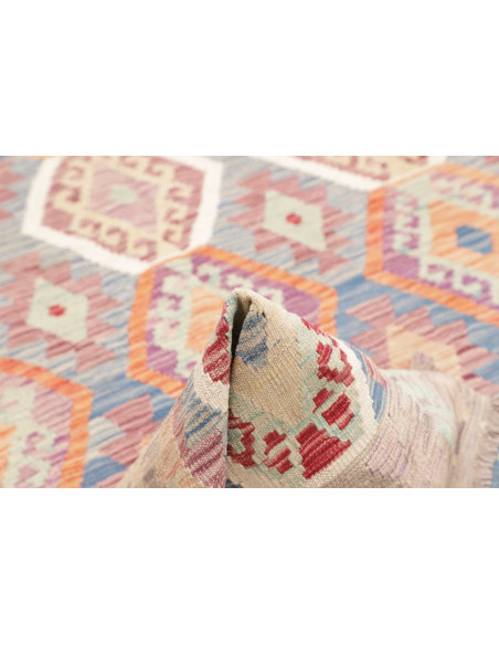 Rug Kilim Afghanistan 180x258 Lavender Grey Blu