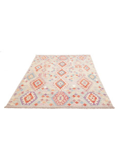 Rug Kilim Afghanistan 150x208 Light Grey Pastel 2