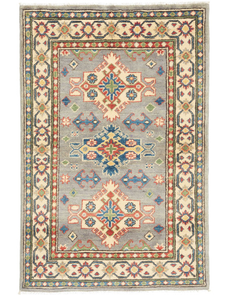 Tappeto Kazak Co Afgahnistan 81x127 Grigio-blu