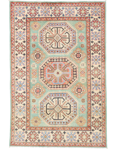 Rug Kazak Co 116x175 Aqua Green Terracotta