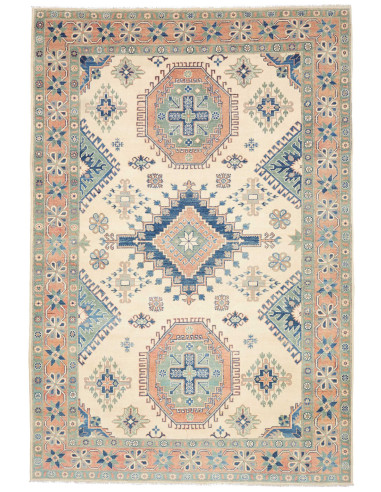 Rug Kazak Co 204x306 Cream Blue