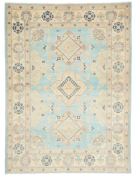 Rug Kazak Co 151x204 Sky Blue Cream