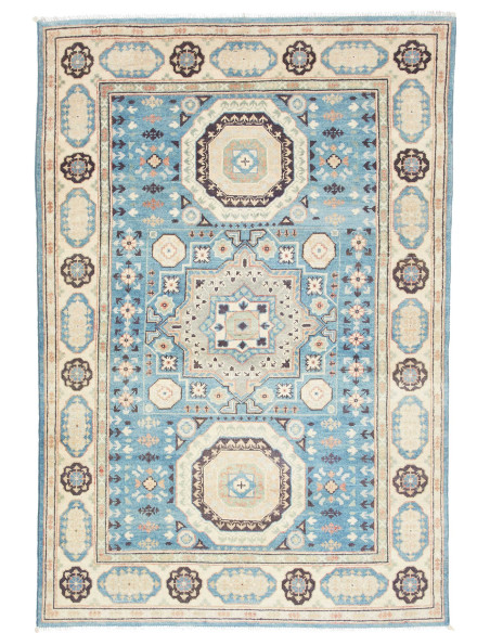 Tappeto Kazak Co Afgahnistan 122x178 Azzurro Be
