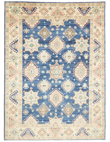 Rug Kazak Co 173x240 Deep Blue Cream