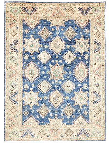 Rug Kazak Co 173x240 Deep Blue Cream