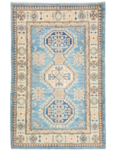 Rug Kazak Co 79x126 Blue Cream
