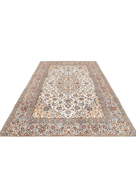 Kashan Persia Medallion Ivory Blue 194x316 Cm