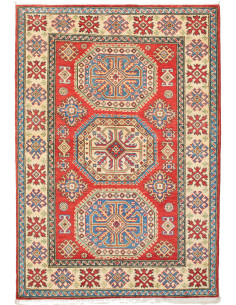 Rug Kazak Pakistan maroon sky blue 121x174