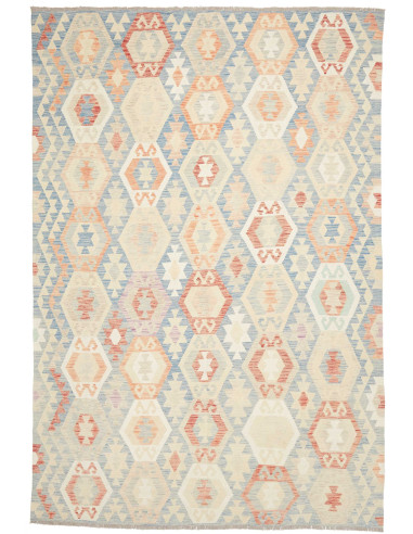 Rug Killim 201x292 Light Blue Peach