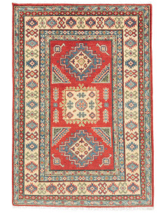 Tappeto Kazak Pakistan marrone grigio 103x150