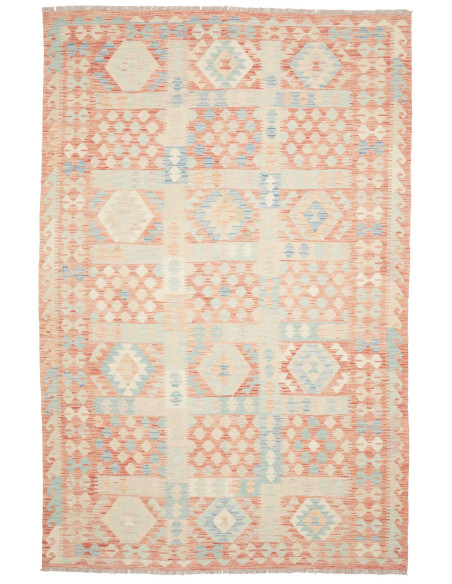 Rug Killim 193x300 Terracotta Sky Blue
