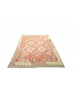Rug Kilim Afghanistan yellow red 147x201 2