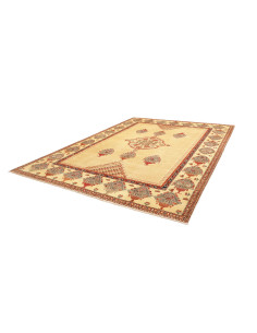 Tappeto Kazak Fine Pakistan 273x362 Beige Rosso 2