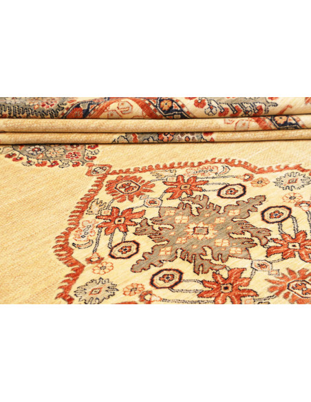 Tappeto Kazak Fine Pakistan 273x362 Beige Rosso