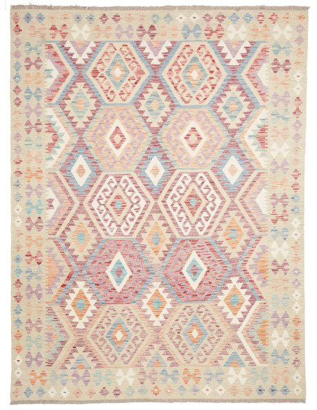 Rug Killim 183x245 Beige Pastel Multicolor