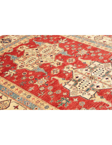 Tappeto Kazak Fine Pakistan 170x264 Rosso Crema