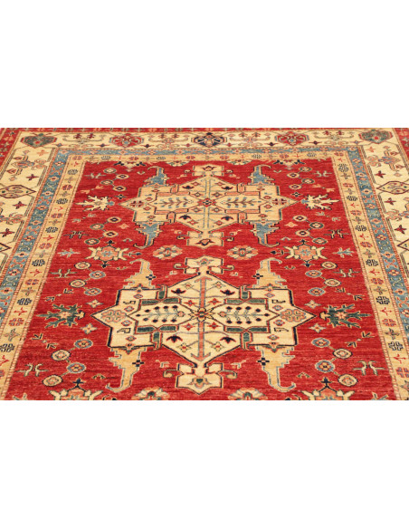 Tappeto Kazak Fine Pakistan 170x264 Rosso Crema