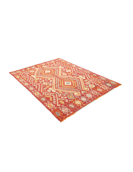 Rug Kilim Afghanistan red brown 151x197