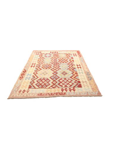 Tappeto Kilim Afghanistan giallo arancione 158x212