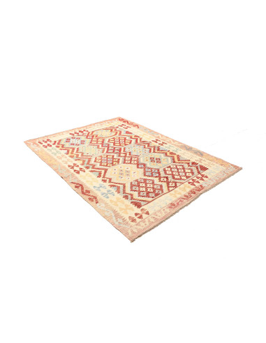Tappeto Kilim Afghanistan giallo arancione 158x212