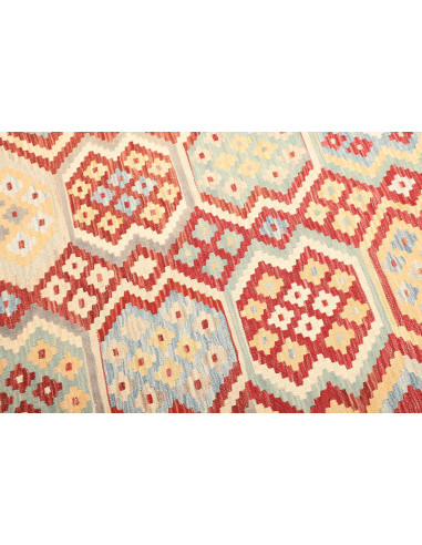 Tappeto Kilim Afghanistan giallo arancione 158x212