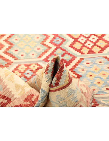 Tappeto Kilim Afghanistan giallo arancione 158x212