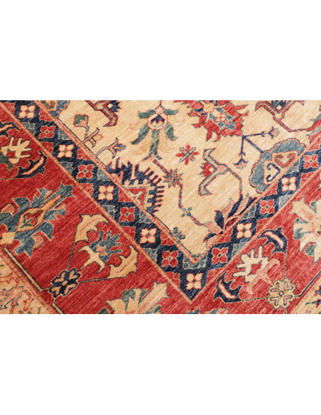 Rug Kazak Fine Pakistan 272x372 Cream Red