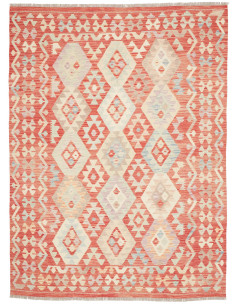 Rug Killim 177x236 Coral Red Cream