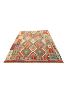 Rug Kilim Afghanistan maroon 155x201 2