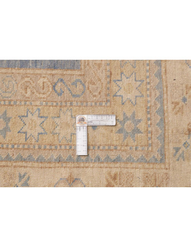 Tappeto Kazak Fine Pakistan 308x424 Blu Crema