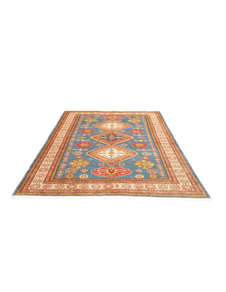 Rug Kazak Fine Pakistan 175x226 Petrol Blue Red
