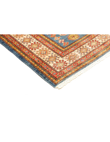 Rug Kazak Fine Pakistan 175x226 Petrol Blue Red
