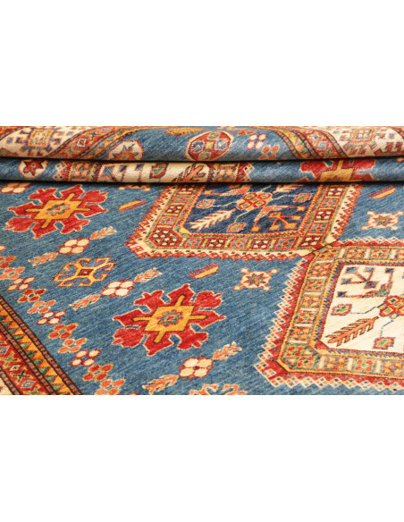 Rug Kazak Fine Pakistan 175x226 Petrol Blue Red
