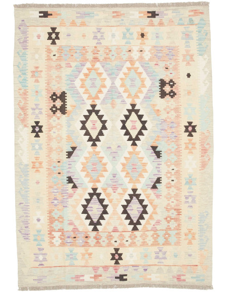 Rug Killim 130x181 Ivory Pastel blue