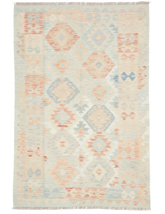 Rug Killim 122x179 Off-white Terracotta Orange