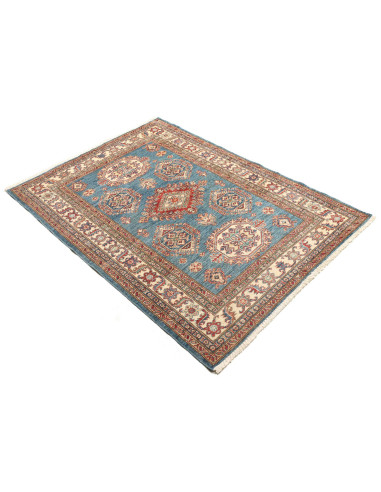Rug Kazak Fine Pakistan 121x170 Petrol Blue Bei