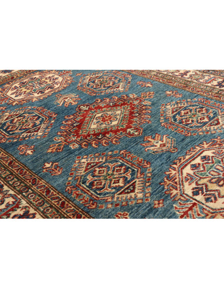 Rug Kazak Fine Pakistan 121x170 Petrol Blue Bei