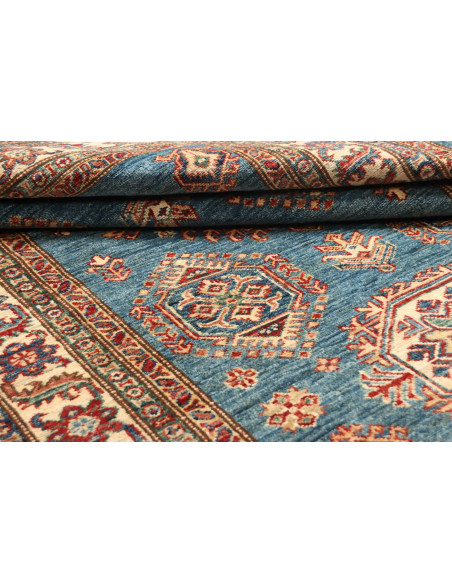 Rug Kazak Fine Pakistan 121x170 Petrol Blue Bei