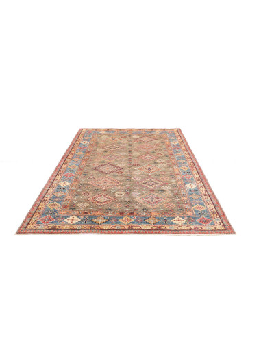 Rug Kazak Fine Pakistan 168x237 Olive Green Sky