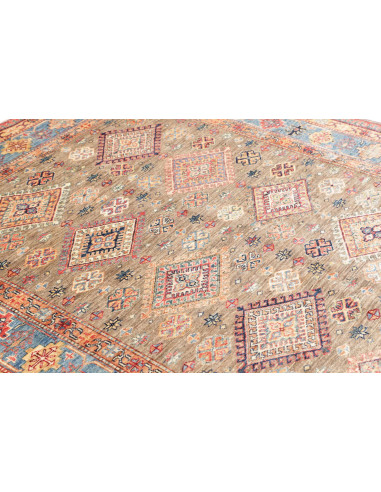 Rug Kazak Fine Pakistan 168x237 Olive Green Sky
