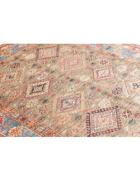 Rug Kazak Fine Pakistan 168x237 Olive Green Sky