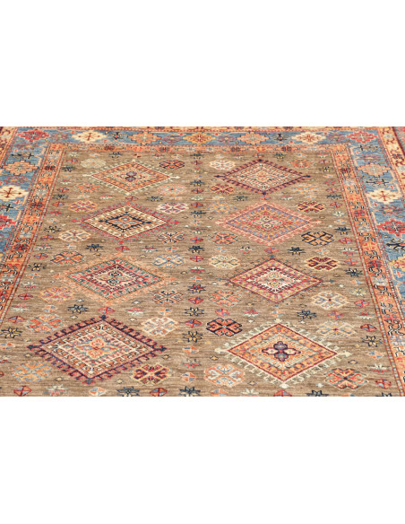 Rug Kazak Fine Pakistan 168x237 Olive Green Sky