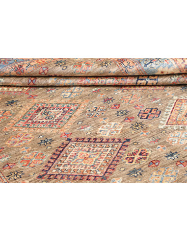 Rug Kazak Fine Pakistan 168x237 Olive Green Sky