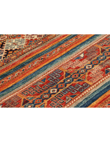 Rug Samarkand Pakistan Terracotta Blue