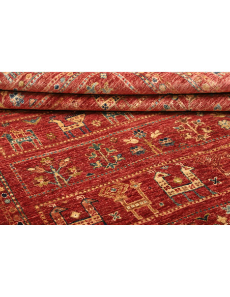 Rubin 142x216 Cm Rubin, Pakistan, Hand-carded Wool warp: