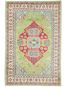 Rug Kazak Afghanistan sky blue 96x147