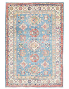 Tappeto Kazak Co Afgahnistan 165x242 Blu Acquam